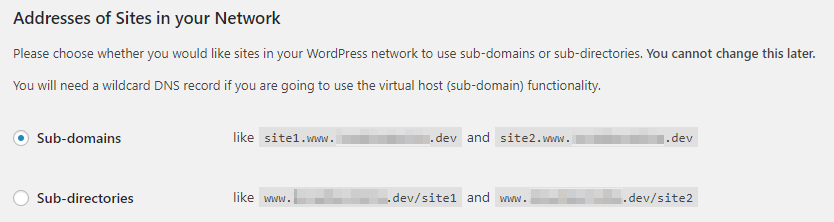 Elegir la estructura de URL para su red.