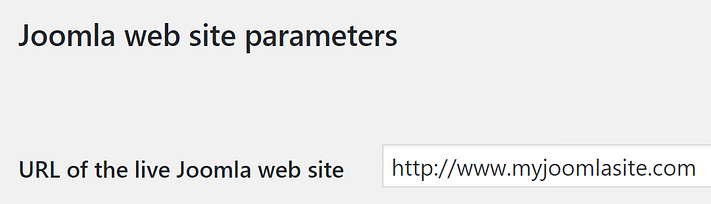 La configuración de URL de Joomla.