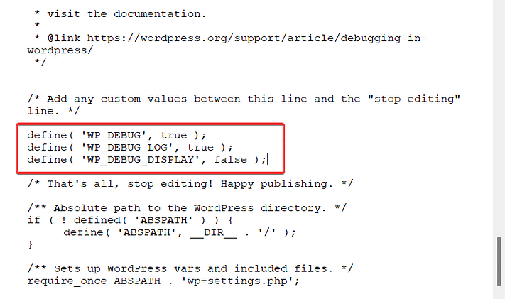 editando el archivo wpconfig para corregir el error 503